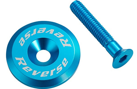 Stem Cap with Screw Bike Reverse Light Blue